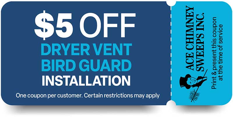 $5 OFF Dryer Vent Bird Guard Installation $5 OFF Dryer Vent Bird Guard Installation
