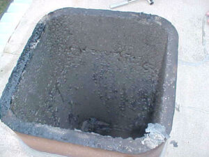 Glazed Chimney Creosote Image - Elkton MD - Ace Chimney Sweeps
